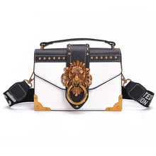 Load image into Gallery viewer, Shoulder Bag Fashion Metal Lion Head Square Pack Crossbody Package