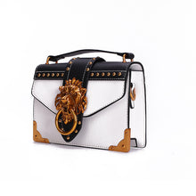 Load image into Gallery viewer, Shoulder Bag Fashion Metal Lion Head Square Pack Crossbody Package