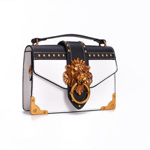 Load image into Gallery viewer, Shoulder Bag Fashion Metal Lion Head Square Pack Crossbody Package