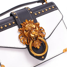 Load image into Gallery viewer, Shoulder Bag Fashion Metal Lion Head Square Pack Crossbody Package