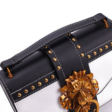 Load image into Gallery viewer, Shoulder Bag Fashion Metal Lion Head Square Pack Crossbody Package