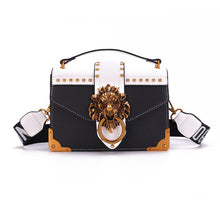 Load image into Gallery viewer, Shoulder Bag Fashion Metal Lion Head Square Pack Crossbody Package