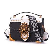 Load image into Gallery viewer, Shoulder Bag Fashion Metal Lion Head Square Pack Crossbody Package