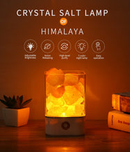 Load image into Gallery viewer, Himalayan Salt Lamp USB Crystal Natural Led Lava Lamp Bedside Fixtures Luminaira Decor