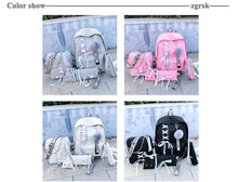 Load image into Gallery viewer, Backpack Canvas 5pcs sets Chain USB Women Backpack Teenager Shoulder Bag Student School Bags