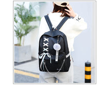 Load image into Gallery viewer, Backpack Canvas 5pcs sets Chain USB Women Backpack Teenager Shoulder Bag Student School Bags