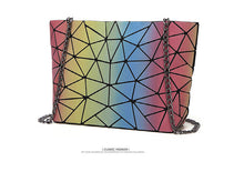 Load image into Gallery viewer, Rainbow Backpack Geometric Lattice Laser Bag Fashion Noctilucent