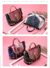 Load image into Gallery viewer, Handbags Luxury Snake Serpentine Shoulder Bag Tote Patchwork