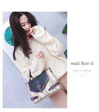 Load image into Gallery viewer, Handbags Luxury Snake Serpentine Shoulder Bag Tote Patchwork