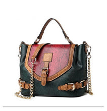 Load image into Gallery viewer, Handbags Luxury Snake Serpentine Shoulder Bag Tote Patchwork