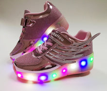 Load image into Gallery viewer, Roller Skate LED Light Shoes For Children Kids Sneakers With Wheels One wheels