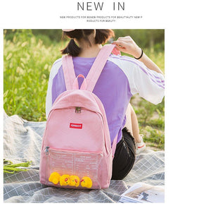 Waterproof Backpack Transparent Female Kanken Backpacks Canvas Duck Casual Travel School Bags