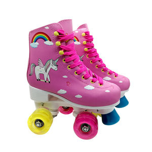 Skates Children 4 Wheels Led Girl Skates