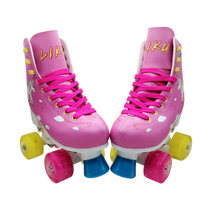 Skates Children 4 Wheels Led Girl Skates