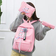 Load image into Gallery viewer, Backpacks Fashion Women 5 Set School Korean Design College School Bags For Teenage Girls Kids Shoulder Bag