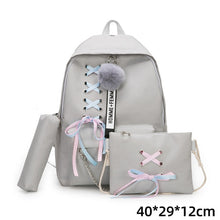 Load image into Gallery viewer, Backpacks Fashion Women 5 Set School Korean Design College School Bags For Teenage Girls Kids Shoulder Bag