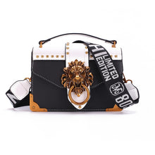 Load image into Gallery viewer, Shoulder Bag Fashion Metal Lion Head Square Pack Crossbody Package