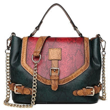 Load image into Gallery viewer, Handbags Luxury Snake Serpentine Shoulder Bag Tote Patchwork