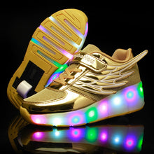 Load image into Gallery viewer, Roller Skate LED Light Shoes For Children Kids Sneakers With Wheels One wheels