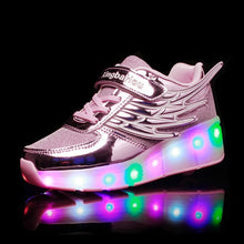 Load image into Gallery viewer, Roller Skate LED Light Shoes For Children Kids Sneakers With Wheels One wheels