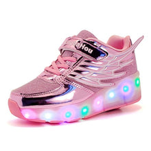 Load image into Gallery viewer, Roller Skate LED Light Shoes For Children Kids Sneakers With Wheels One wheels