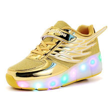 Load image into Gallery viewer, Roller Skate LED Light Shoes For Children Kids Sneakers With Wheels One wheels